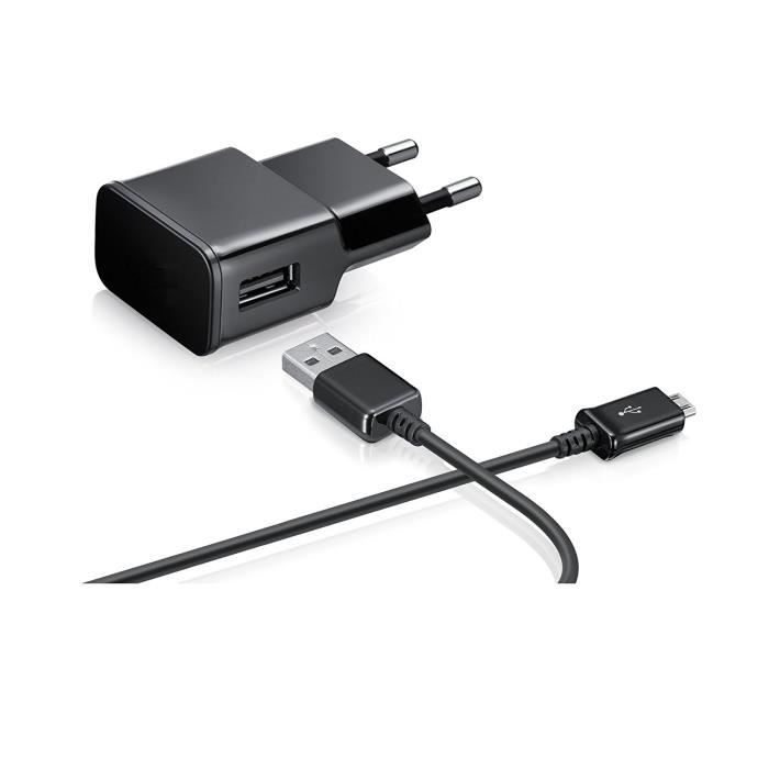 USB-Kabel und Netzteil - Phonillico® - Kompatibel mit Xiaomi REDMI 4A-6PRO - 1 Meter - 2A - Schwarz