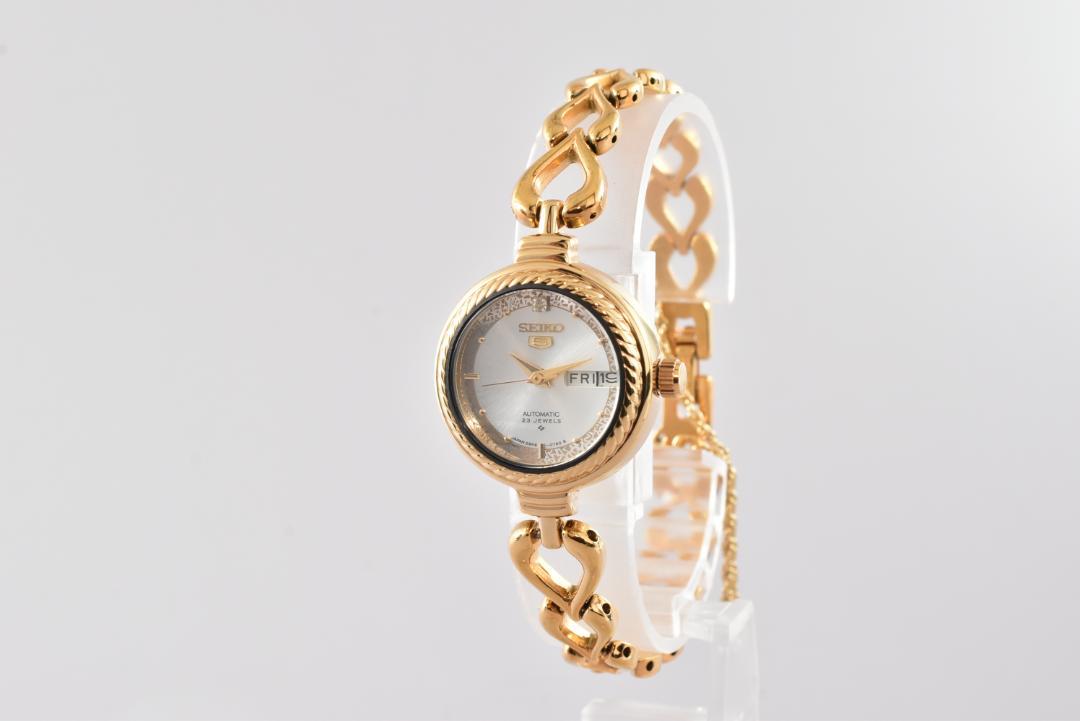 

[USED] Seiko 5 Automatic Watch, Gold, Women s, 2949-0290