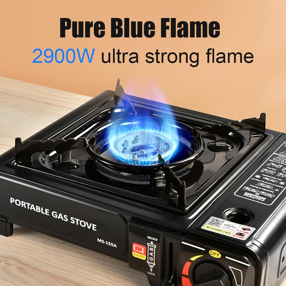 Automatic Ignition Gas Stove with Safety Lock Camping Butane Stove Portable Gas Stove for Emergency Tailgating Hiking Camping