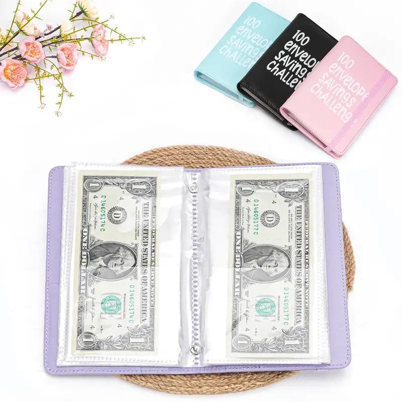 2026 New 100-Envelope Money Saving Challenge Set with Cute Stickers, Binder & Cash Envelopes, 100-Day Budget Planner to Save $5,050