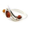Silver Ring 'Inspiration' Silver Amber (rhodium) - 20x10 Mm