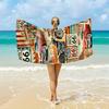 1Pc Route 66 Retro Beach Towel, Ultra Soft Quick Dry Large Towel For Pool Travel Road Trip, Ideal Gift For Car Lovers