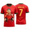 2026 New Cristiano Ronaldo Summer 3D Fashionable Breathable Football Jersey Children's T-shirt, Suitable for Daily Outdoor Wear