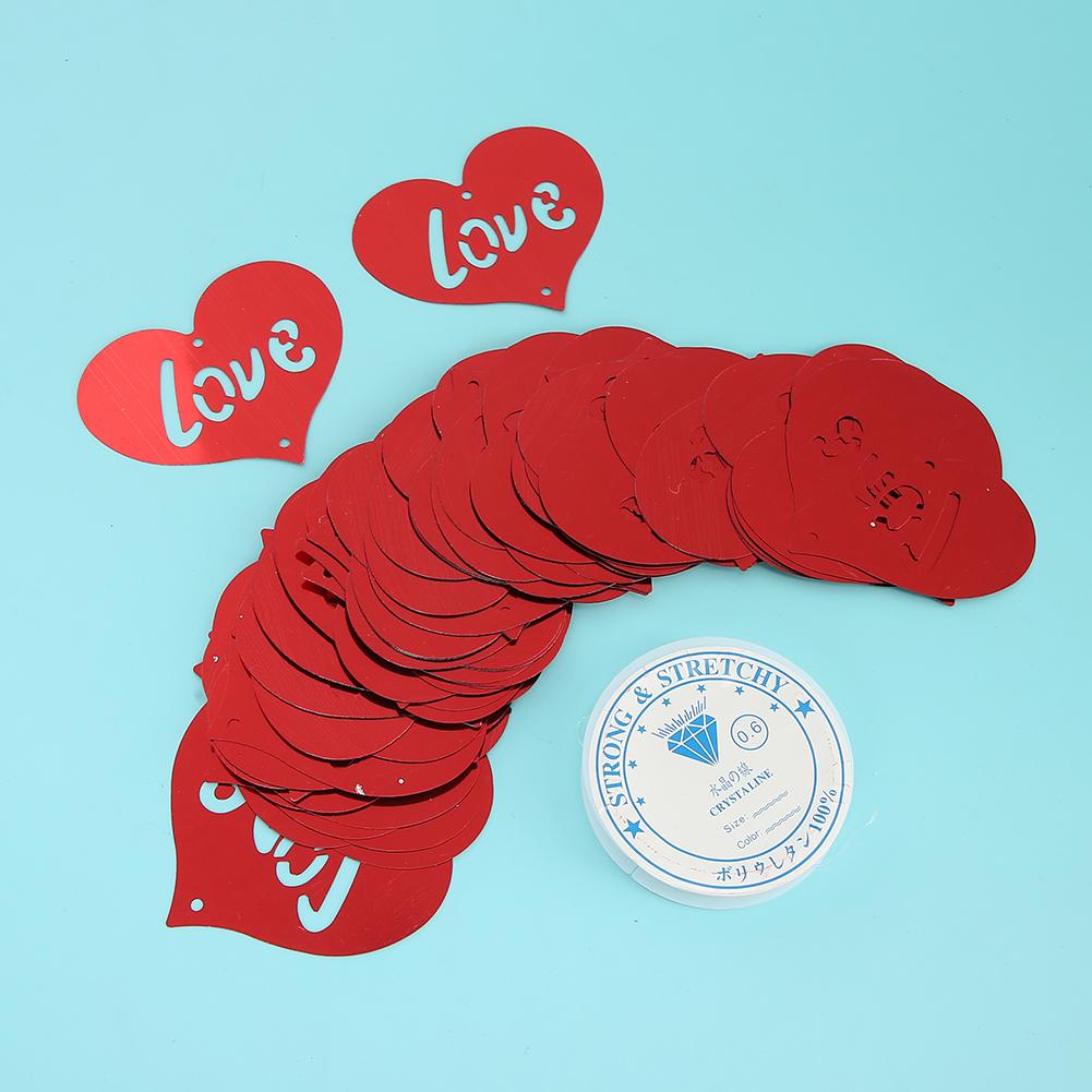 100pcs  Shape Confetti Plastic Paper Scrap Birthday Wedding Party Valentine\'s Day Decoratio