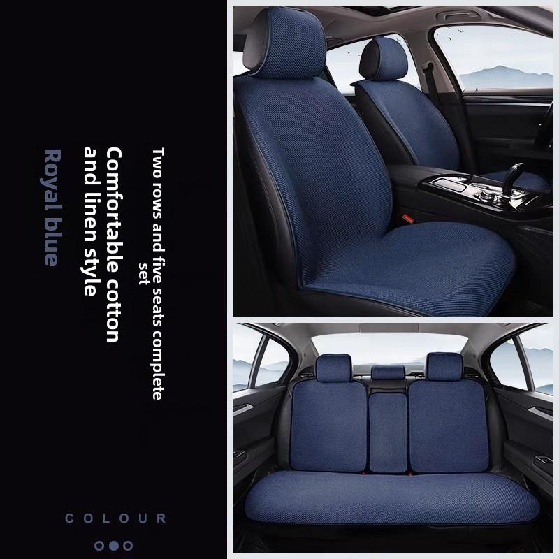 High Quality Universal Car Seat Cover Comfortable Linen Car Seat Cushion Four Seasons Breathable Non-slip Seat Cushion