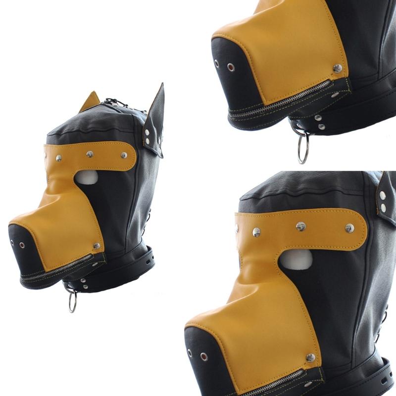 PU Hood Black Head Cover Role Play Mask Unknown Mystery Flirting Play