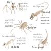 Gift Party Ornament Prank Props Horror Bones Model Scorpion Spider Mouse Bat Lizard Halloween Animal Skeleton