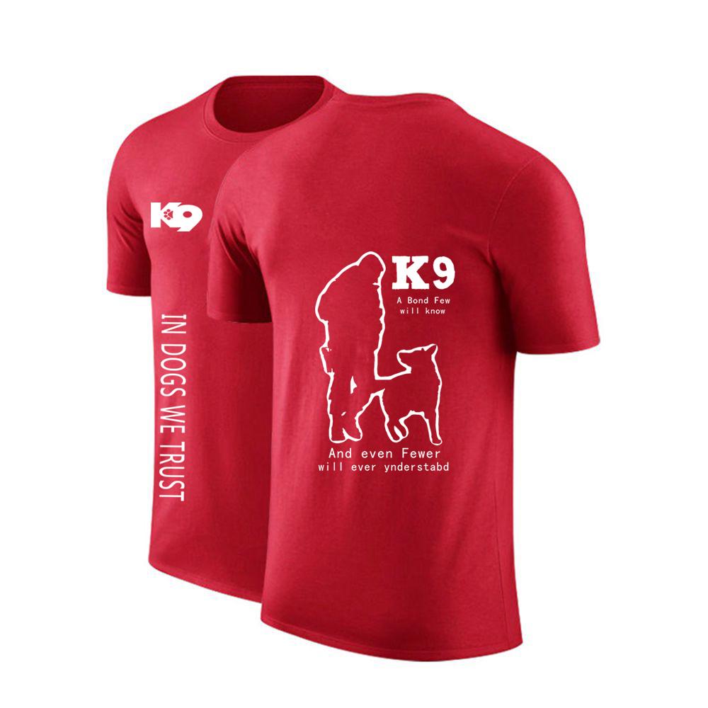 Fashion Men's K9 Team Logo 3D Printed T-shirt Summer Street Trend Fashion Short Sleeve Top Casual Loose Comfortable Round Neck Clothing