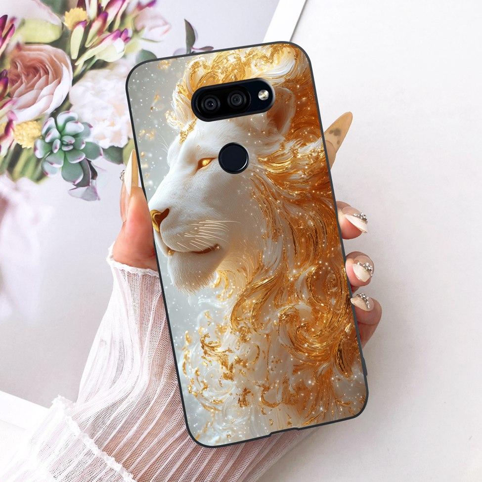 Hülle Für LG K40S 2019 Cover Ästhetisch Niedliche Katze Mode Lustig Bemalt Silikon Handyhülle LMX430HM