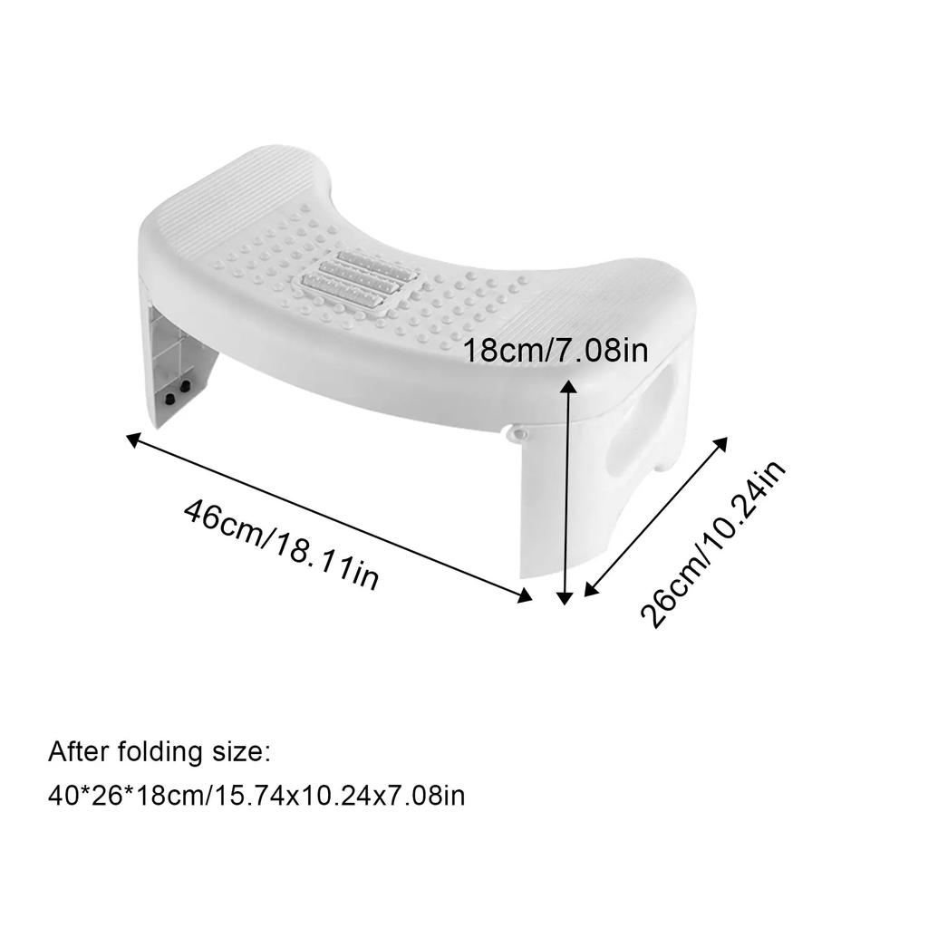Foldable Portable Footstool Bathroom Squat Toilet Stool Safety and Anti-slip Rest Aid Children's Travel Chair