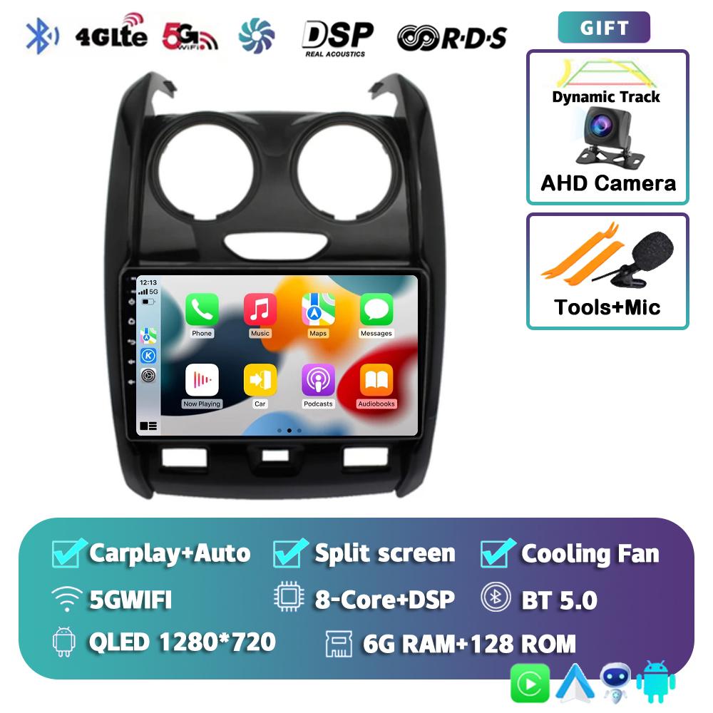Android 14 Carplay 4G+WIFI for Renault Duster 2015 2016 2017 2018 2019 2020 DSP Car Radio Multimidia Video Player GPS Navigation