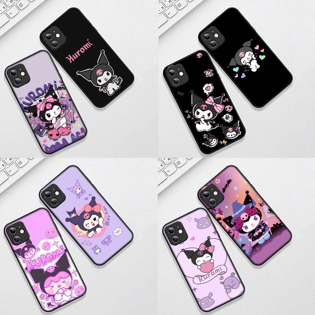 Soft Cover for Apple iPhone 13 12 Mini XS 11 Pro Max 7 8 Plus XR SE 2022 2020 SE3 Coque Phone Case Lovely Kuromi Cartoon