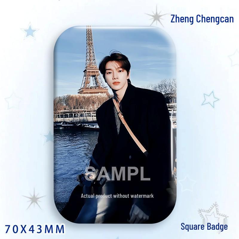 Zheng Chengcan Concert Star Badge & Laser Sticker Pin Brooch