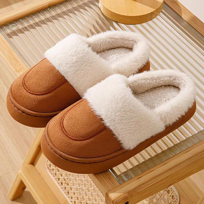 Pantofole Invernali da Donna in Cotone Antiscivolo per Interni - Comode, con Suola Spessa, Calde per Coppie