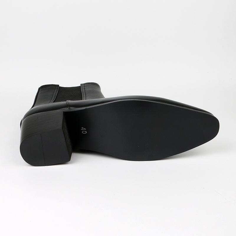 Vyriški Chelsea batai aukštu kulnu - Rudens/Žiemos mada, Kvadratinis priekis, Aukštį didinantys trumpi batai.