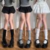 Korean Trendy Designer Bubble Mouth Knee-High Calf Socks - Breathable Spring/Summer JK Style Scrunched Thin Socks