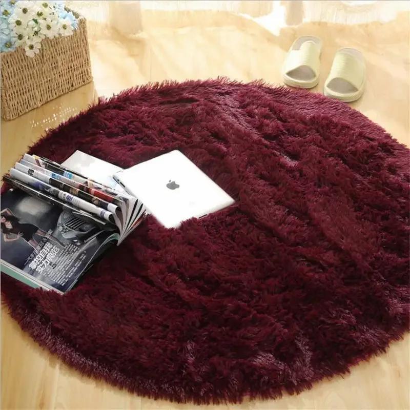 Super Soft Plush Round Rug Mat Fluffy White Carpets for Living Room Home Decor Bedroom Kid Room Decoration Salon Thick Pile Rug