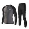 Men's Quick-Dry UV-Protection Diving & Surfing Suit - Slim Fit Long-Sleeve, Zip-Up Jellyfish-Proof Set