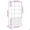 VidaXL Bibliothèque VIGO blanc 85x35x170 cm bois massif de pin 353197