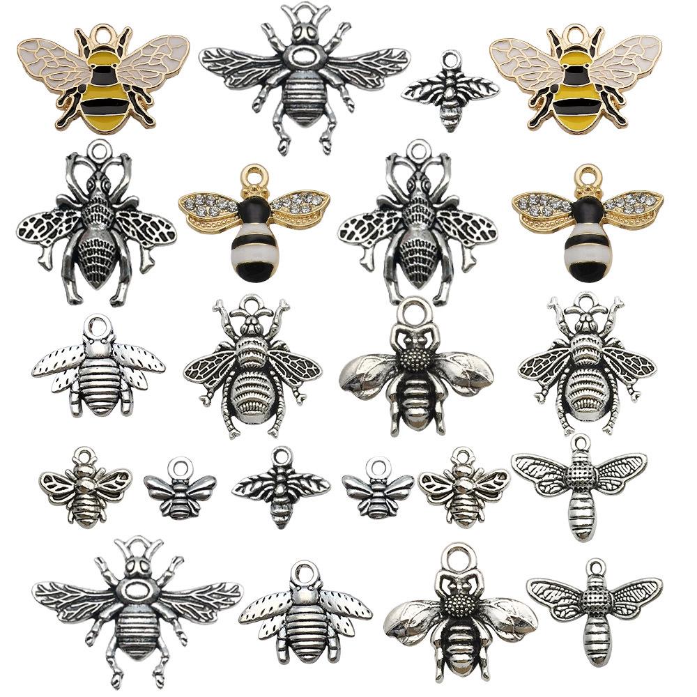 Drip Oil Bee Honey Pot Pendant Keychain Accessory