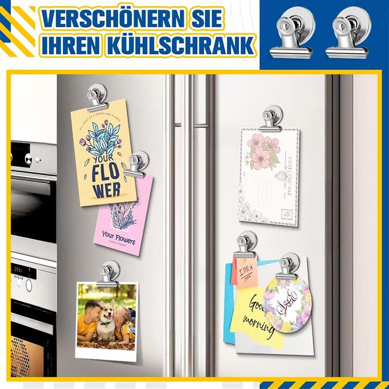 10pcs New Round Magnetic Clip Note Metal Magnet Clip Hand Ledger Magnet Clip Refrigerator Magnetic Clips Fridge School Office Supplies