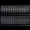 Long Coffin Nail Tips Full Cover Press On Reusable Fake Nails for Women Girls Manicure Home Party Use