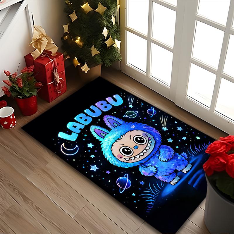 1pc Digital Printed Chair Rug for Home Office Use, LABUBU Carpet Appropriate for All Seasons, Soft Area Carpet