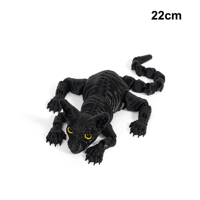 

Креативные 3D-печатные игрушки в виде кошек сфинксов, реалистичная фигурка бесшерстной кошки, подвижная кошка-непоседа, украшение для дома, подарки