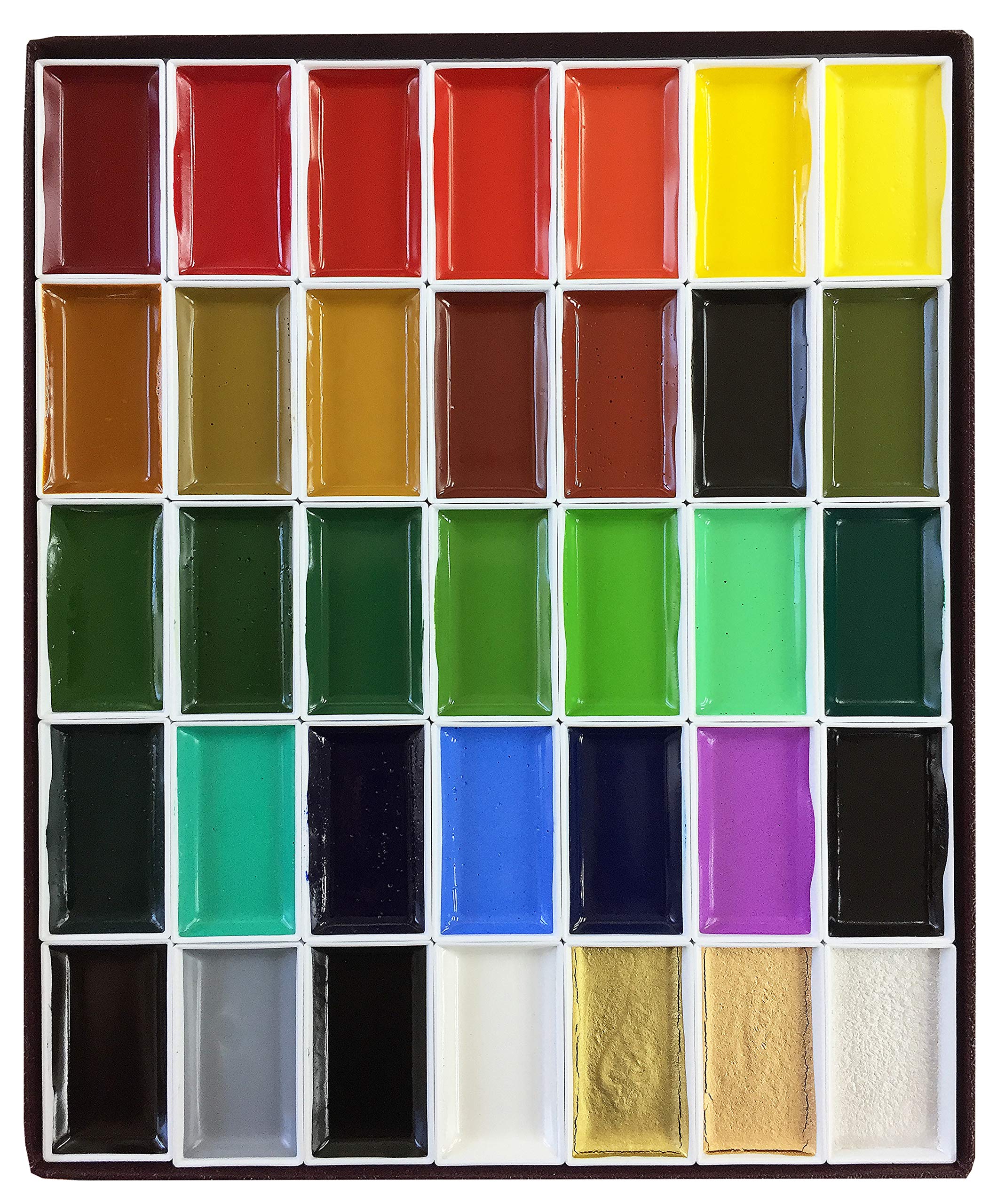 

Kichijo Japanese Painting Square High 35 Colors Pigments, Gansai, Quality,