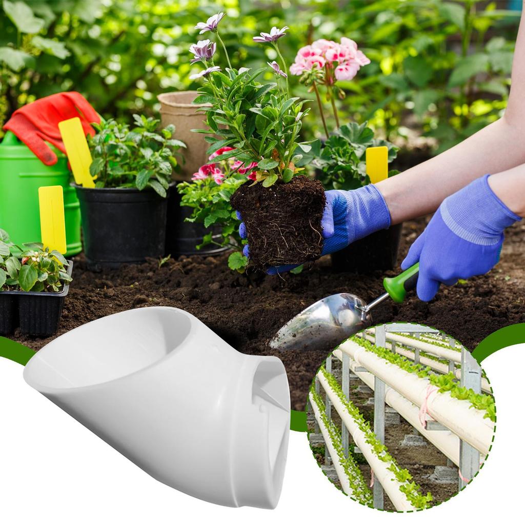 Anzuchttopf 10 Stück Pflanzgefäß Hydroponik Vertikaler Turm Becher PVC Anzuchtkorb mit Schwamm Erdlose Kultur Anzuchtsystem Blume