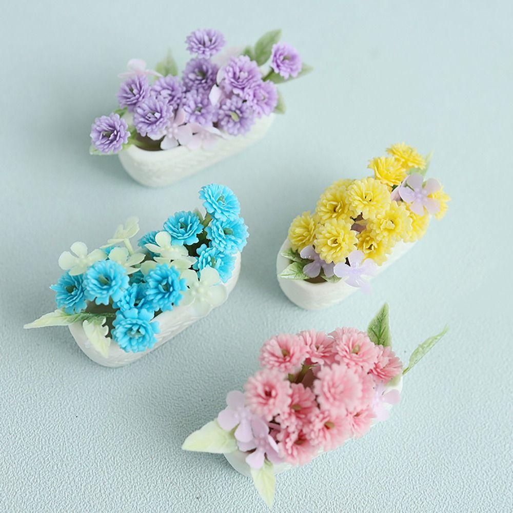 Multicolor Dollhouse Flower Bonsai Babysbreath Jasmine Micro Bonsai Toy Miniature Potted Plants