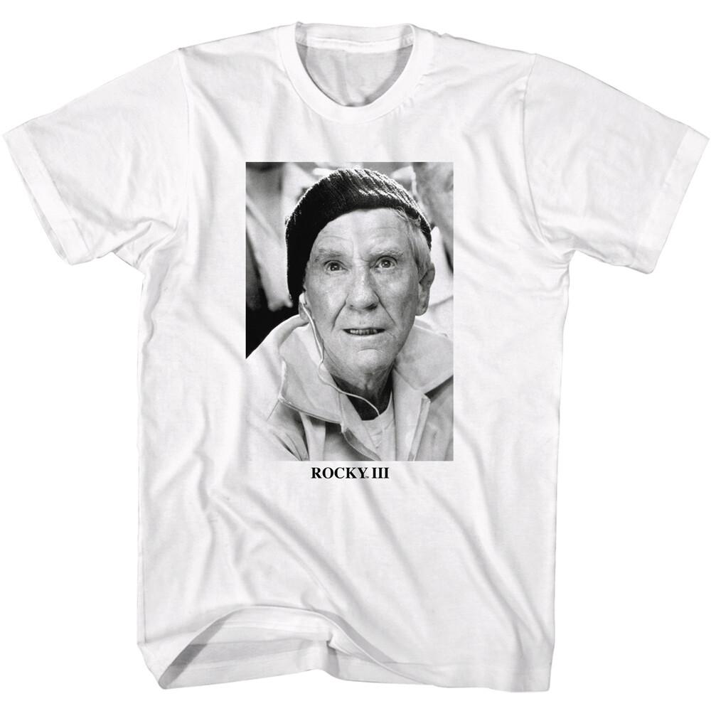 Rocky III Movie Mick Goldmill Black & White Photo Burgess Meredith Men s T Shirt Unisex T-Shirt XL