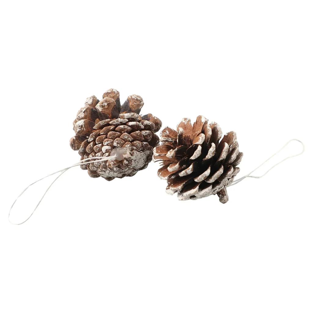 6pcs Fake Pine Cone Simulate Christmas Tree Pine Cone Artificial Pine Cone Xmas Craft Decor Xmas Tree Garden Courtyard Decor