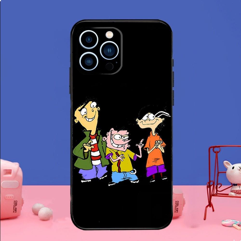 

Cartoon Ed Edd N E-Eddy Phone Case For iPhone 14,13,12 Mini 11 Pro XR,X,XS,MAX 6S,7,8 Plus Silicone Cover Soft black iPhone11