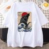 Short Sleeve Tees Unique Japanese Godzillaed Great Wave T-Shirt Summer Women Men Crew Neck Pure Cotton T Shirts Unisex