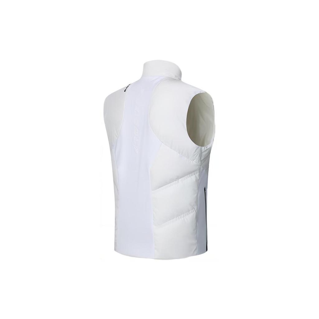 Fila Golf Series Solid Color Sports Stand Collar Down Vest Men Vests Jade-White A11M415906F-WT