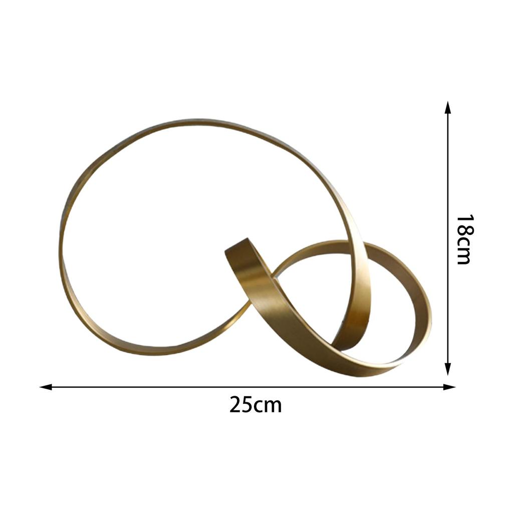 Metal Gold Twist Ornament Portable Housewarming Gift Statue Centerpiece Fashion for Hotel Dining Room Kitchen Home Desk