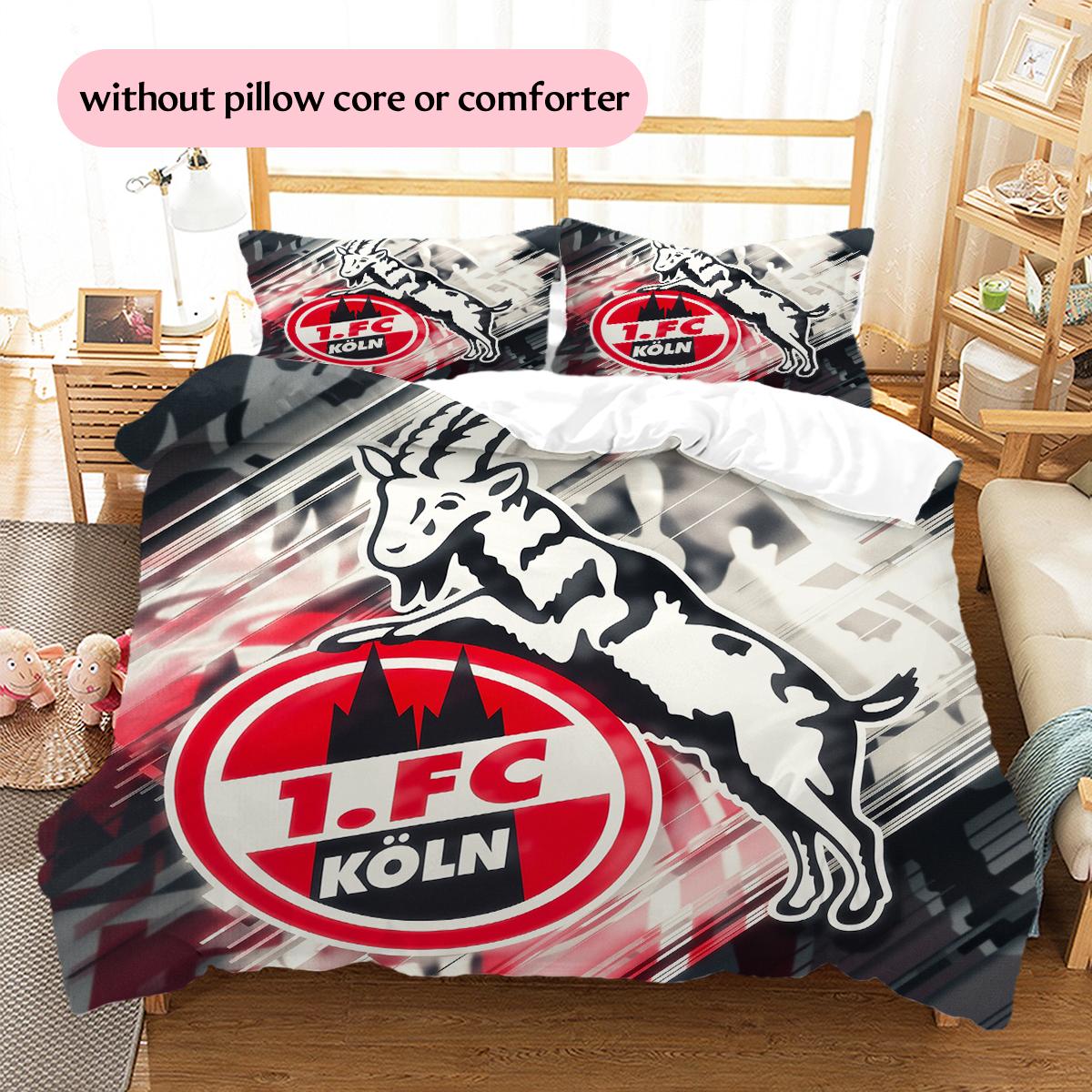 Постельное белье с узором Кёльн Домашний декор Подарок на день рождения (1 пододеяльник + 2 наволочки, без наполнителя) 155x200cm