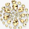 50pcs Hand-Sewn Water Drop Rhinestones: Colored Crystal Glass for DIY Wedding Dress and Clothing Accessories