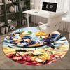 1pc Haikyuu Anime Design Round Carpet - Office Chair Mat, Non-Slip Rug for Haikyuu Fans - Suitable for Home Decor, Office Use
