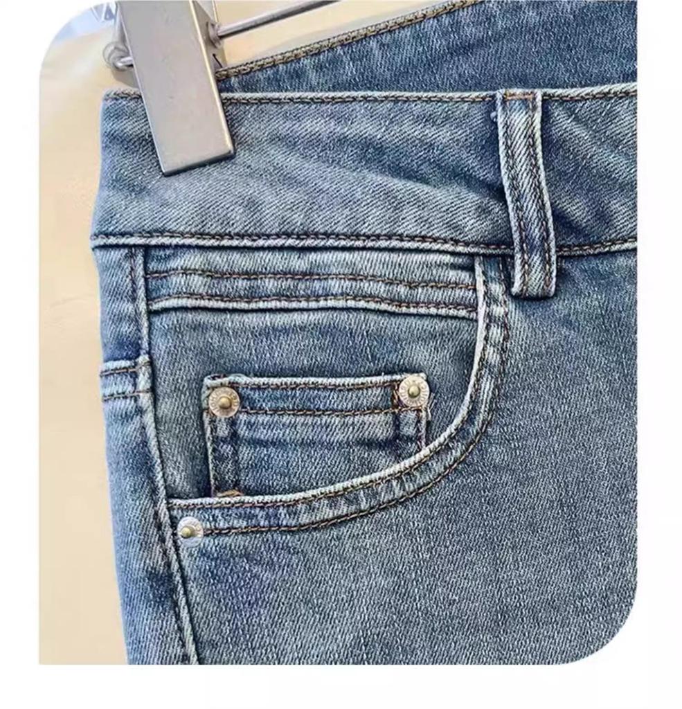 Women's Plus Size Retro Stretch Jeans - High Waist Slimming Straight Leg Pants