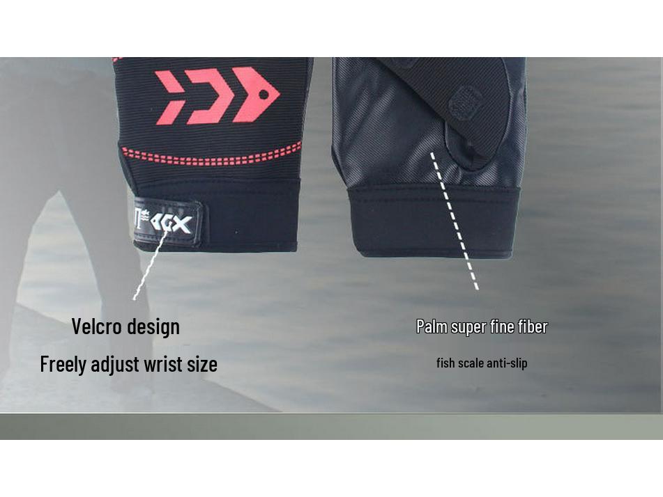 Velvet-Lined Non-Slip Winter Fishing Gloves - Unisex