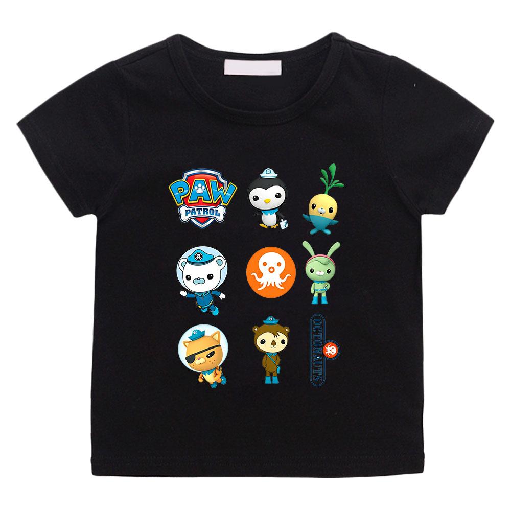 The Octonauts Kawaii Children T-shirts High Quality 100%Cotton Short Sleeve Boys Girls Tees Casual Cartoon Kids Camisetas Anime T-shirt summer Tops