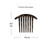 Black 7 Teeth Hair Combs Jewelry Charm Women Retro Simple Leopard Hairpin Hair Clips Barrettes Fashion Headwear Hair Accessories