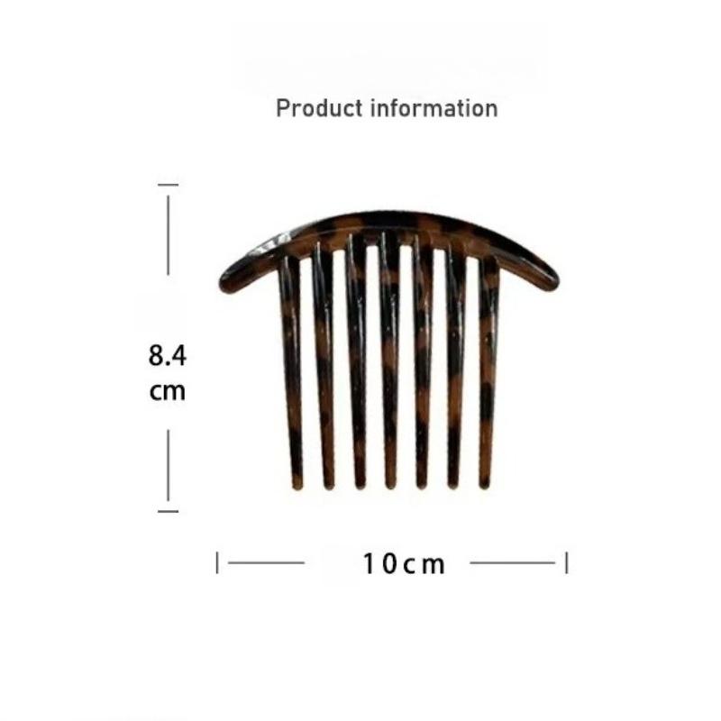 Black 7 Teeth Hair Combs Jewelry Charm Women Retro Simple Leopard Hairpin Hair Clips Barrettes Fashion Headwear Hair Accessories