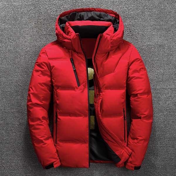 Winter Warm White Duck Thick Down Jacket Veste Outwear Men's Snow Parka Hooded Jacke Coat