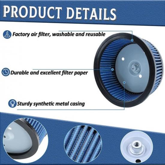 Blue Big Sucker Stage Air Filter Cleaner Element for 99-17 Harley Davidson Dyna