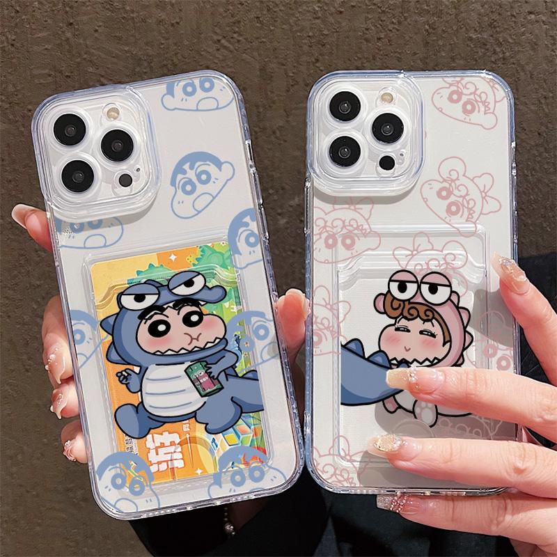 Card Slot Holder Silicone Wallet Pocket Case For Samsung S23 S24 S25 Ultra Redmi Note 12 13 Pro Oppo A38 A58 A78 Vivo Y21 Y22 Cover Clear Phone Bumper