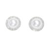 Fashionable Geometric Round Pearl Earrings with Luxurious and High-end Feel, Inlaid with Rhinestones, Elegant Earrings for Women