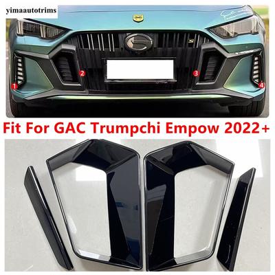 Front Bumper Fog Lamp Light Eyebrow Air Inlet Decor Cover Trim For GAC Trumpchi Empow - 2025 Black Accessories Exterior Kit